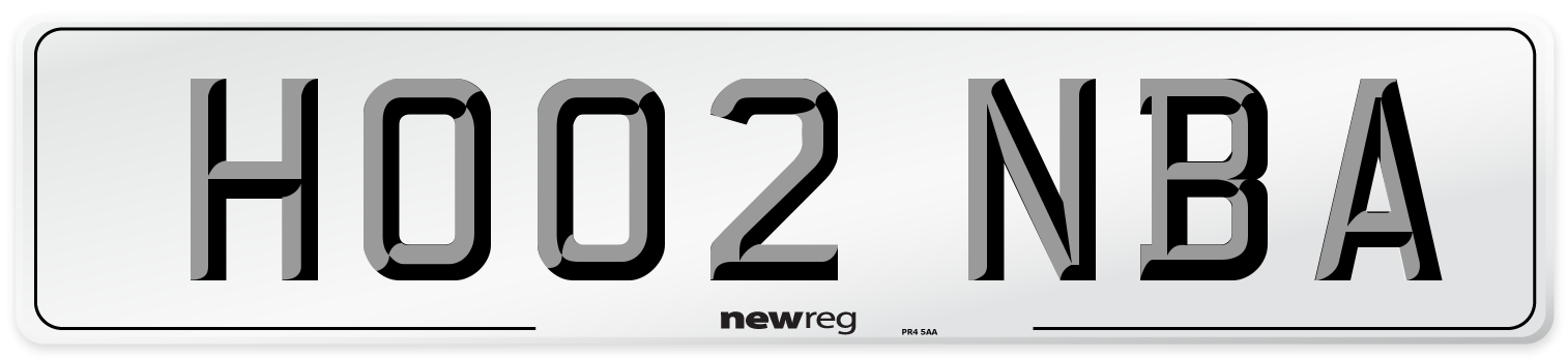 HO02 NBA Number Plate from New Reg
